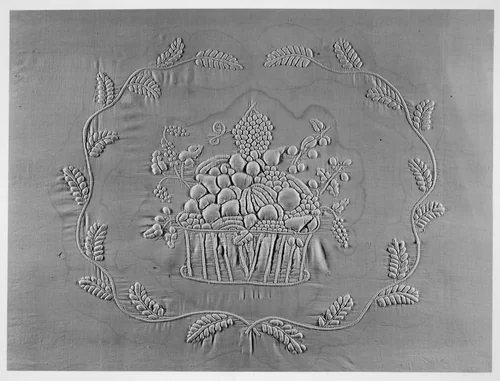 Quilted Tablecover by Jane Simonton Chapman, artwork, 1821-1825