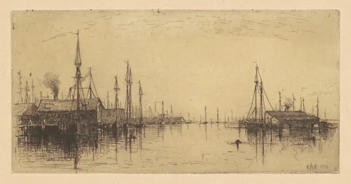 Gloucester Harbor by Charles A. Platt, print, 1880