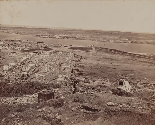 Remains of Stone Buildings by James Robertson; Felice Beato, photograph, 1855-1856