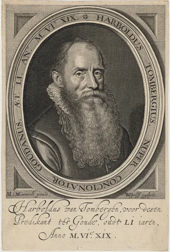 Harboldus van Tombergen by Willem Jacobsz Delff; Michiel van Miereveld, print, 1619