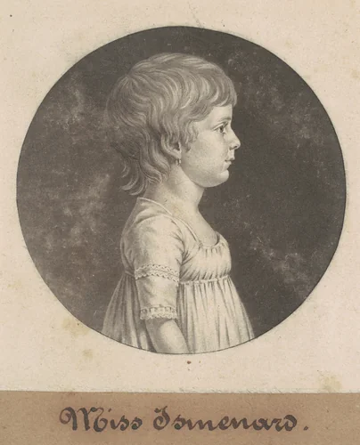 Miss Ismenard by Charles B. J. Févret de Saint-Mémin, print, 1805