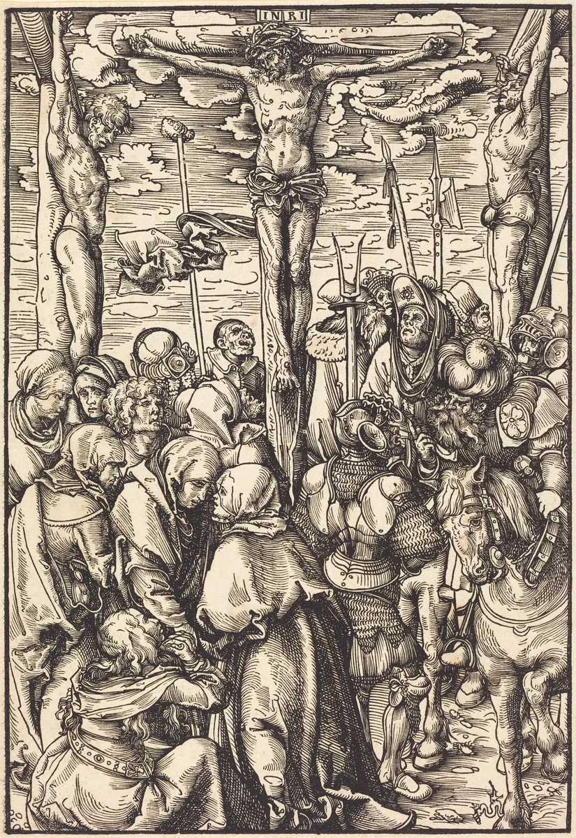 The Crucifixion by Lucas Cranach, print, 1509
