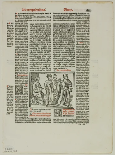 Illustration from Sextus decretalium liber by Bonifce VIII, plate 84 from Woodcuts from Books of the XVI Century by Unknown Artist, print, 1514