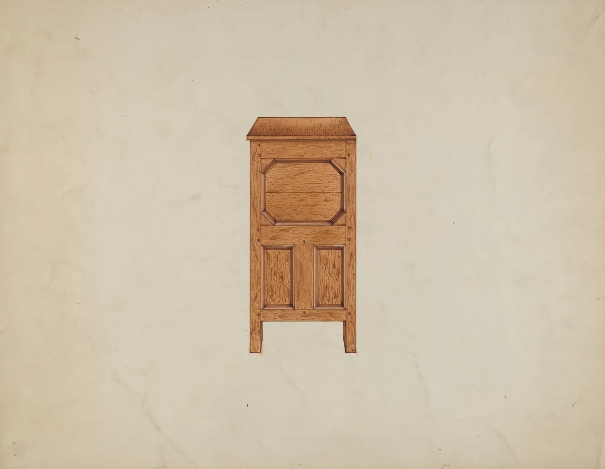 A Connecticut-type Hadley Chest-side View by Martin Partyka, index of american design, 1936