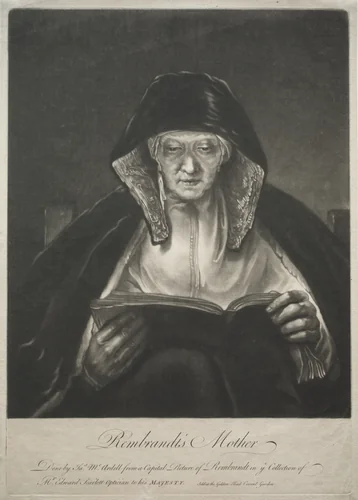 Rembrandt's Mother by James McArdell, print, 1735-1765