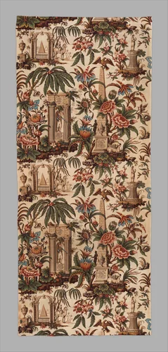 Trafalgar chintz by John Bury, textile, 1806