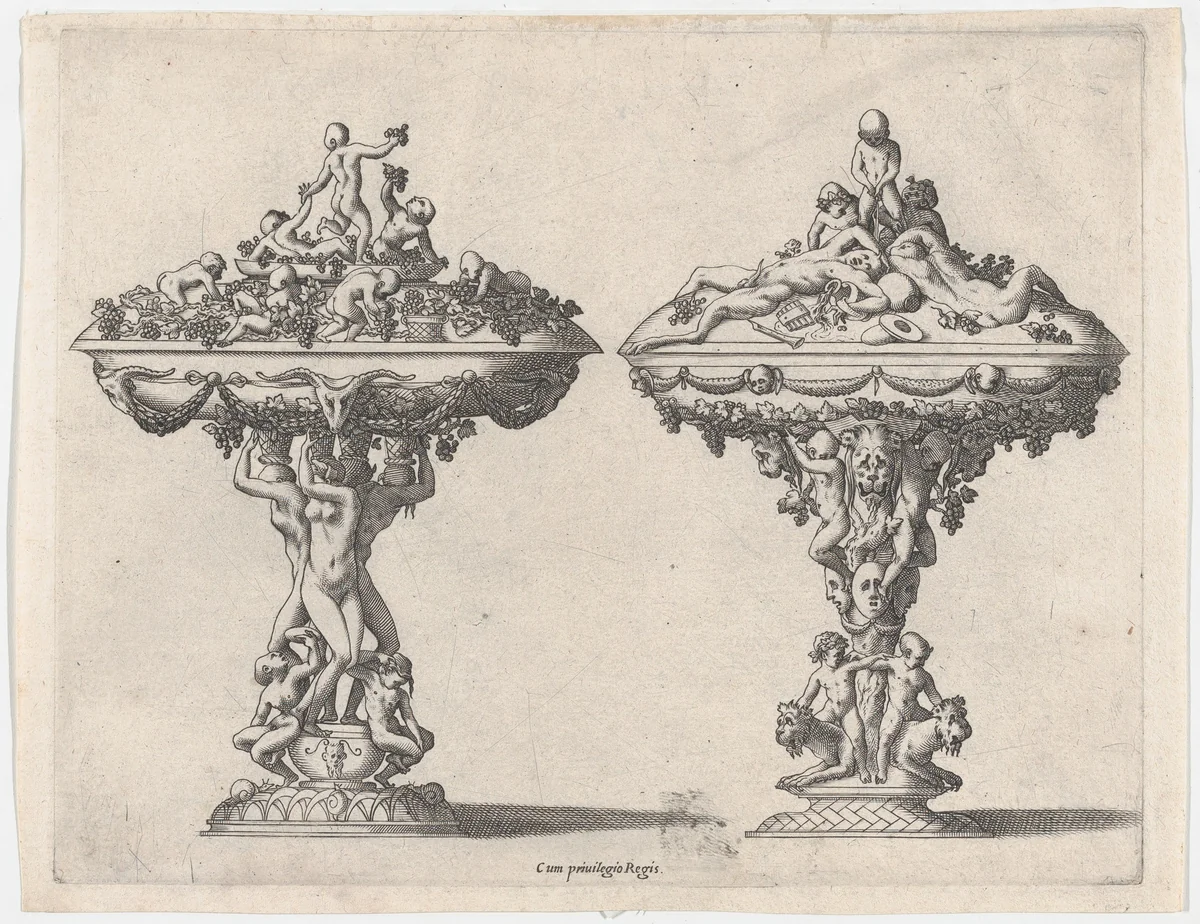 Two Cups by René Boyvin, print, 1525-1625