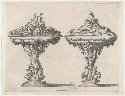 Two Cups by René Boyvin, print, 1525-1625