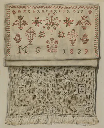 1829 Show Towel by Frances Lichten, index of american design, 1935-1942