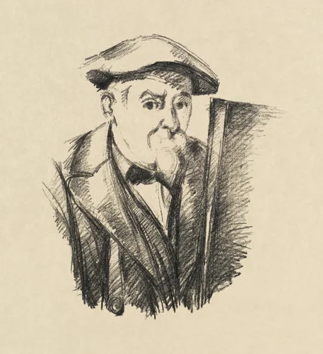 Self-Portrait by Paul Cezanne, print, 1899