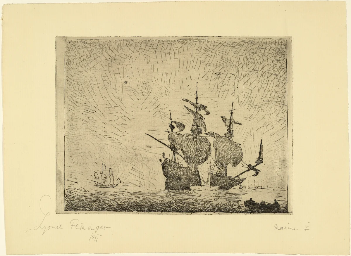Marine, I by Lyonel Feininger, print, 1911