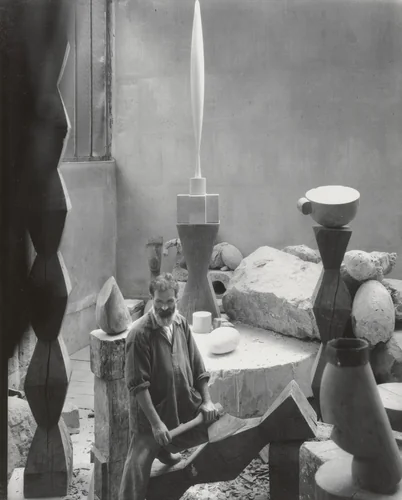 Constantin Brancusi in his Studio by Edward Steichen, photograph, 1927