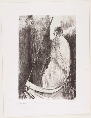 And Another Angel Came out of the Temple Which Is in Heaven, and He Also Having a Sharp Sickle (Et un autre ange sortit du temple qui est au ciel, ayant lui aussi une faucille tranchante) by Odilon Redon, print, 1899