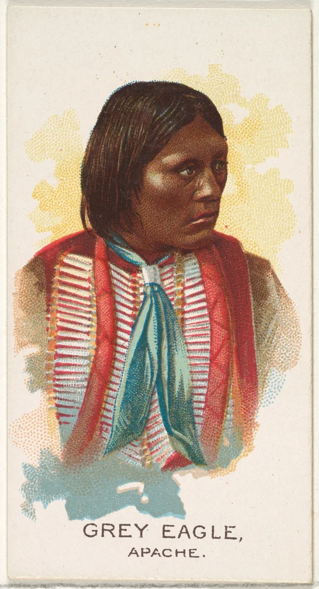 Grey Eagle, Apache, from the American Indian Chiefs series (N2) for Allen & Ginter Cigarettes Brands by Allen & Ginter, print, 1888