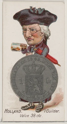 Holland, 1 Guilder, from the series Coins of All Nations (N72, variation 1) for Duke brand cigarettes by W. Duke, Sons & Co., print, 1889