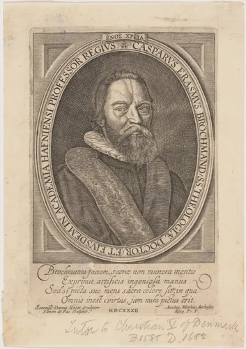 Jesper Rasmussen Brochmand by Simon van de Passe, print, 1632