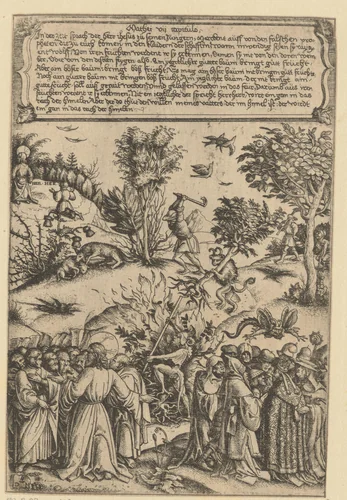 Christus leert de apostelen valse profeten te herkennen by Unknown, print, 1518-1536