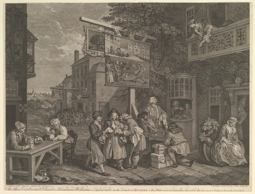 Canvassing for Votes, Plate II: Four Prints of an Election by Charles Grignion, print, 1757