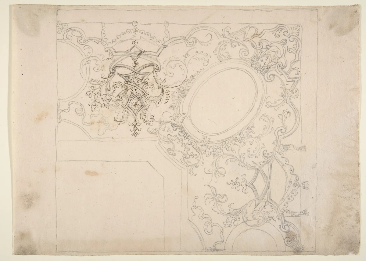 Design for Ceiling by Leonardo Marini, drawing, 1700-1800