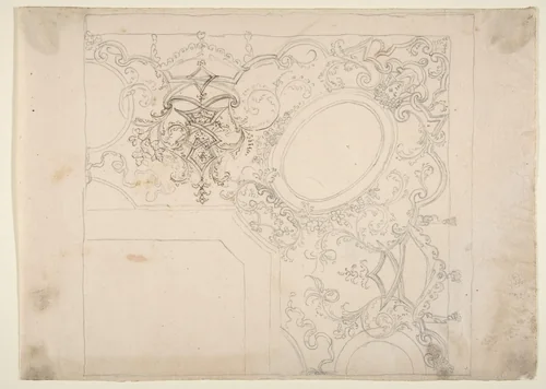 Design for Ceiling by Leonardo Marini, drawing, 1700-1800