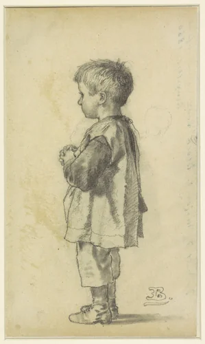 Portret van George Jean Guillaume de Block-Loor als kind by Eugène François de Block, drawing, 1860
