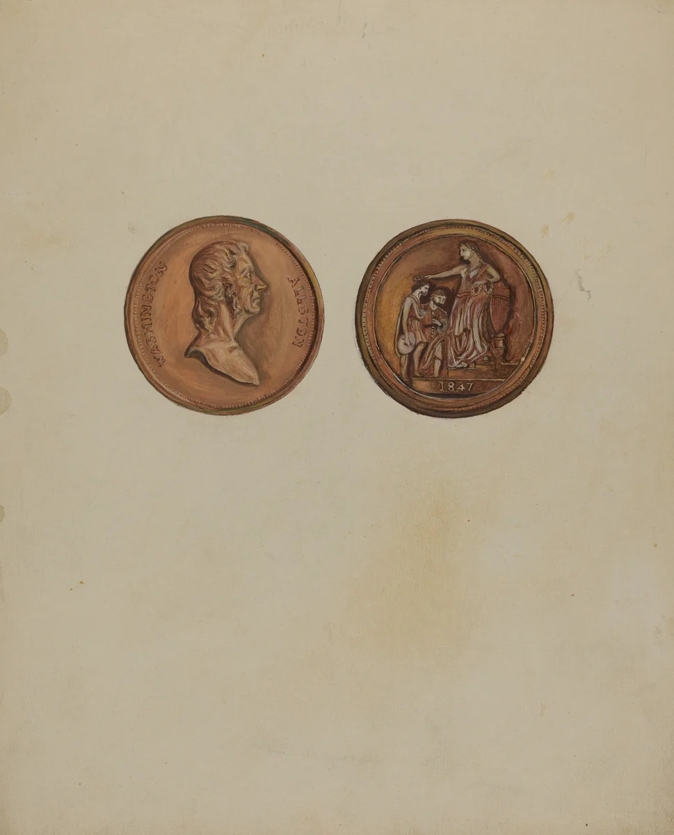 Medal (Bronze) by Vincent Murphy, index of american design, 1936