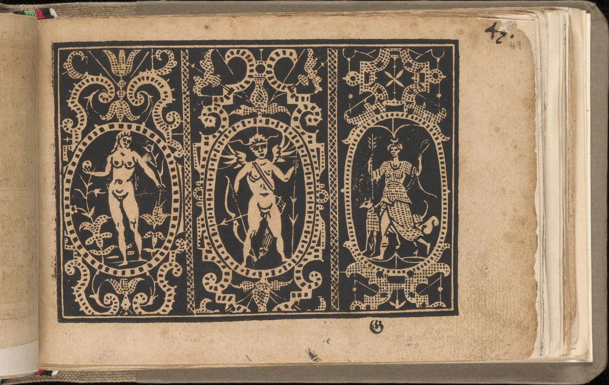 Schön newes Modelbuch (Page 49r) by Sigismundus Latomus, book, 1608