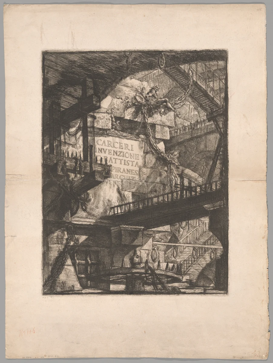 Title Page from Imaginary Prisons by Giovanni Battista Piranesi, print, 1761