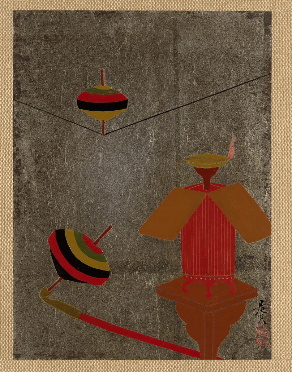 Tops by Shibata Zeshin (柴田是真), painting, 1807-1868