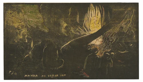 Mahna no varua ino (The Devil Speaks), from the Noa Noa Suite by Paul Gauguin, print, 1893-1894