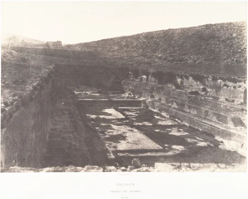 Jérusalem, Tombeau de Salomon, Détails by Auguste Salzmann, photograph, 1854-1859