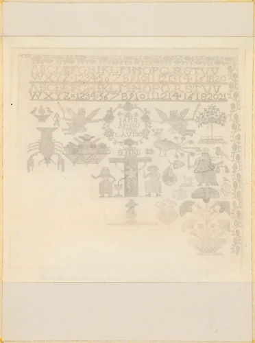 Sampler by William Kieckhofel, index of american design, 1935-1942