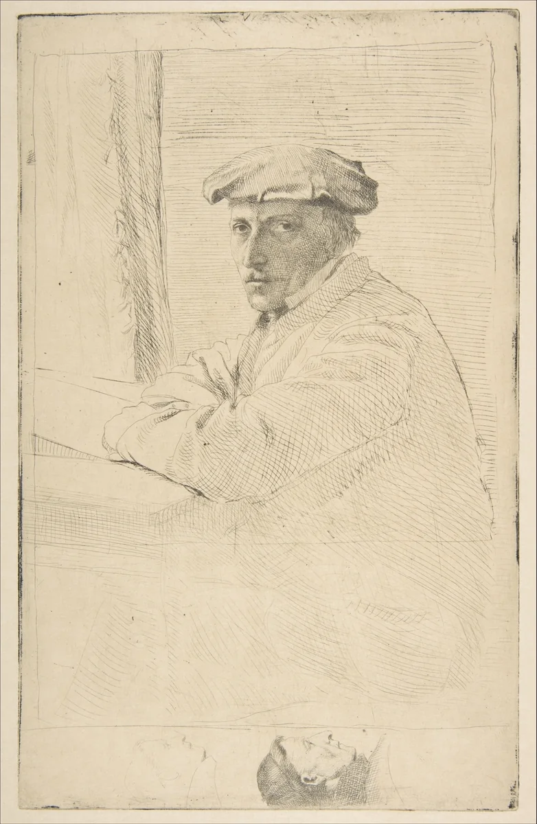 The Engraver Joseph Tourny by Edgar Degas, print, 1857