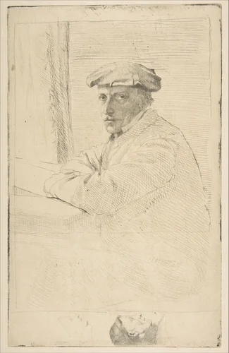 The Engraver Joseph Tourny by Edgar Degas, print, 1857