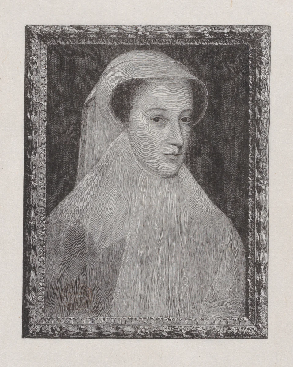 Mary, Queen of Scots by François Clouet, print, 1850-1889