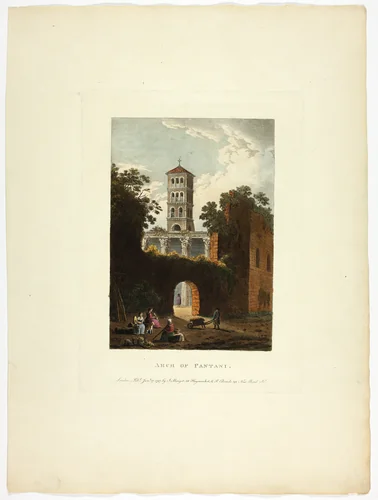 Arch of Pantani, plate thirty-seven from the Ruins of Rome by M. Dubourg, print, 1997