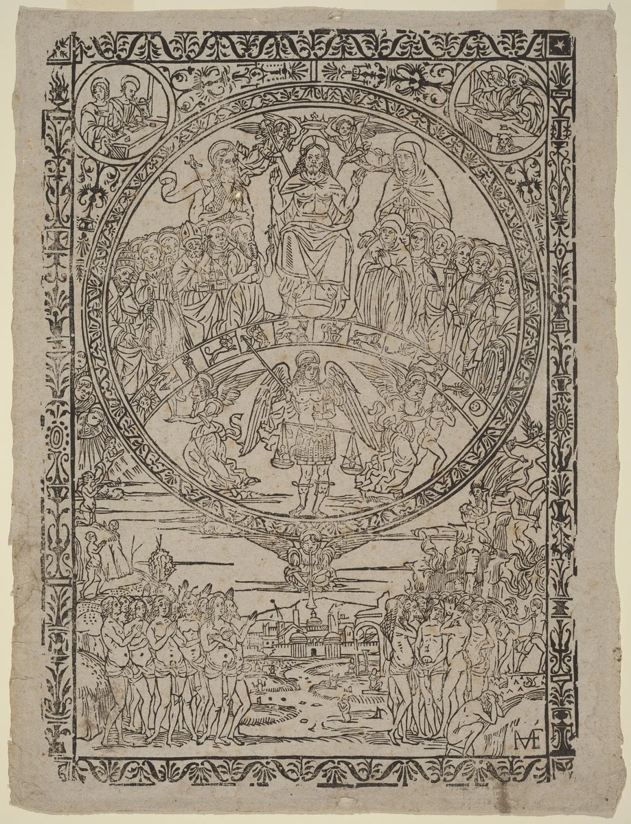 The Last Judgment by Master MF, print, 1420-1560