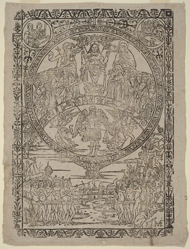 The Last Judgment by Master MF, print, 1420-1560