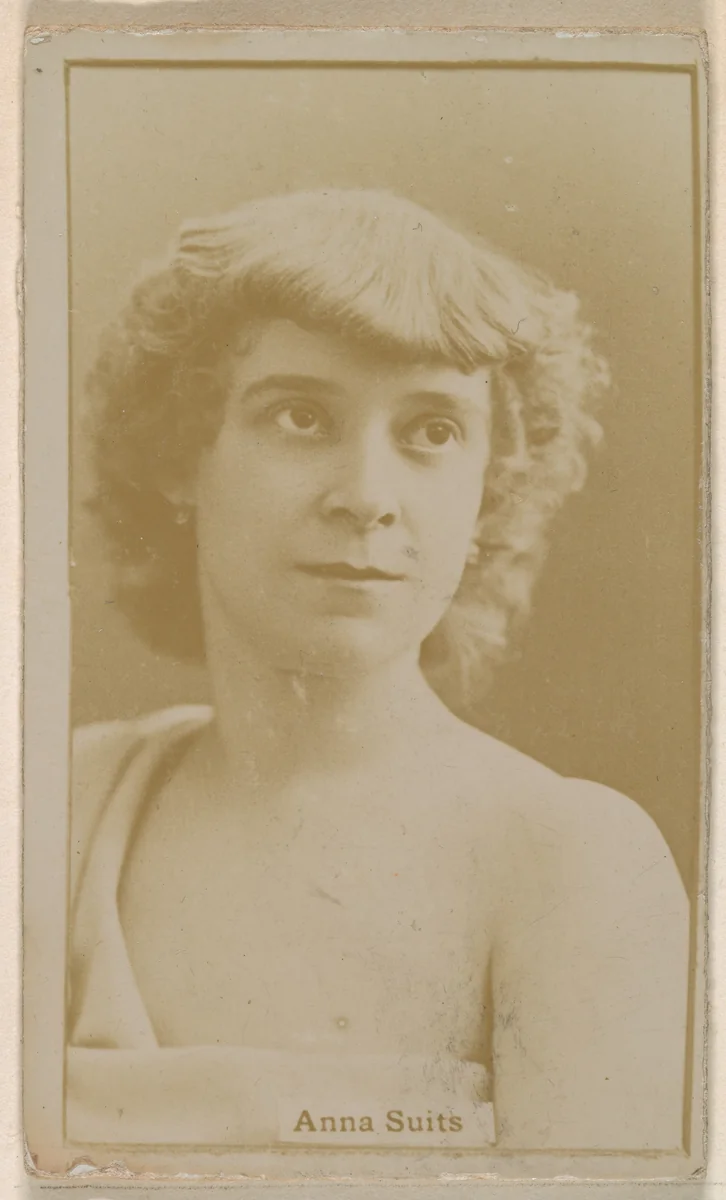 Anna Suits, from the Actresses series (N245) issued by Kinney Brothers to promote Sweet Caporal Cigarettes by Kinney Brothers Tobacco Company, photograph, 1890