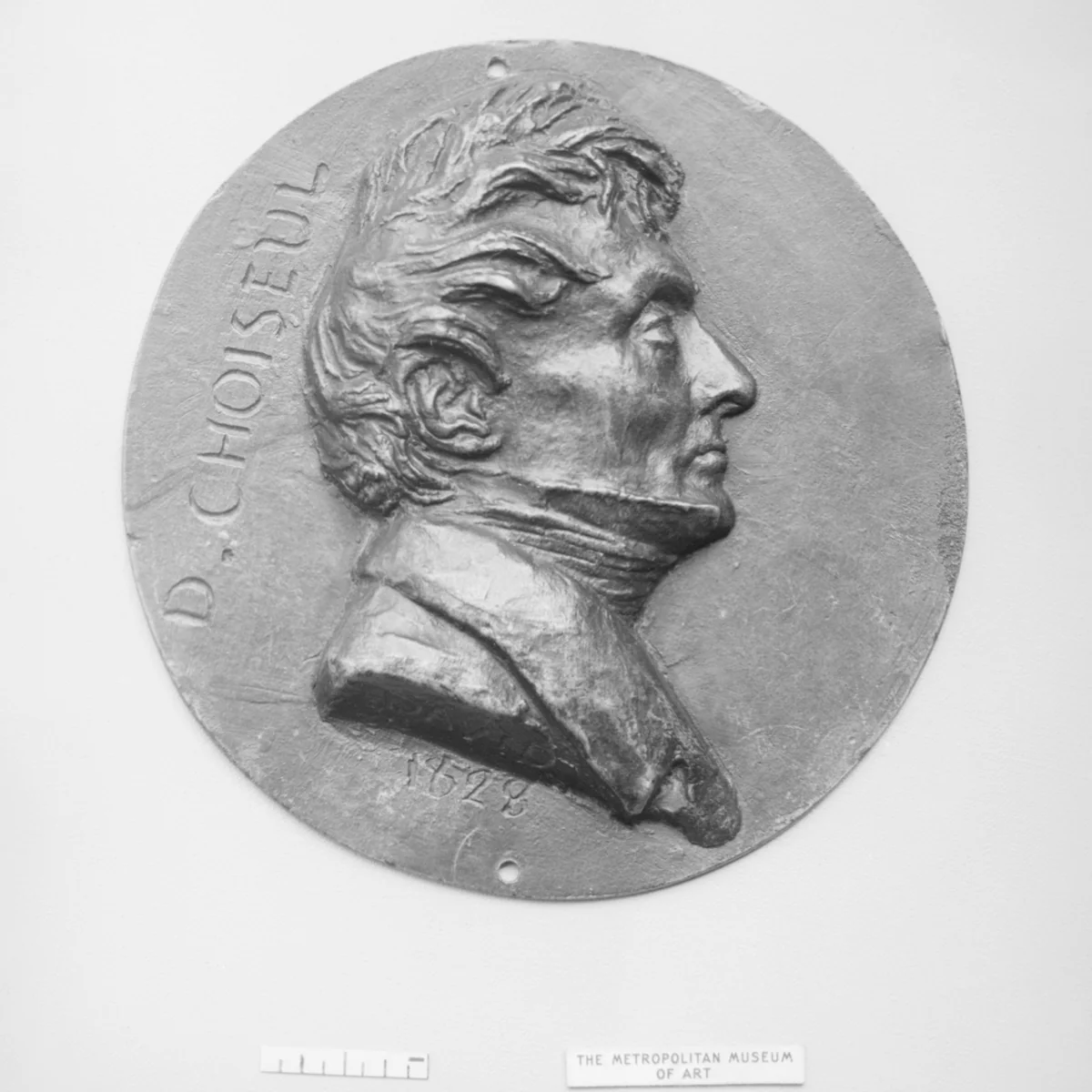 Claude Antoine Gabriel de Choiseul, duc et Pair de France (1760–1838) by Pierre-Jean David d'Angers, metalwork, 1828