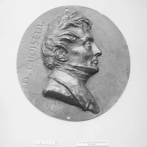 Claude Antoine Gabriel de Choiseul, duc et Pair de France (1760–1838) by Pierre-Jean David d'Angers, metalwork, 1828