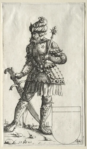 Sigismund II, King of Poland by Augustin Hirschvogel, print, 1546