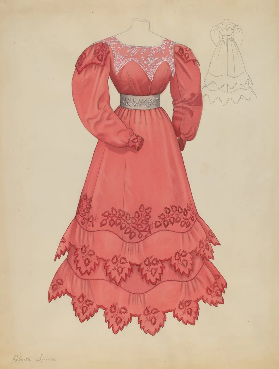 Dress by Roberta Spicer, index of american design, 1937