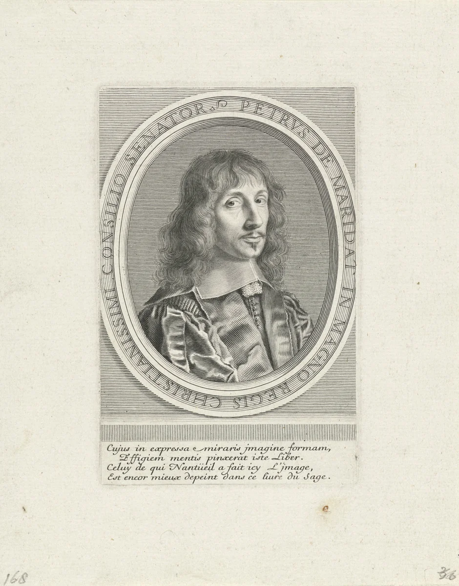 Portret van Pierre de Maridat by Robert Nanteuil, print, 1653