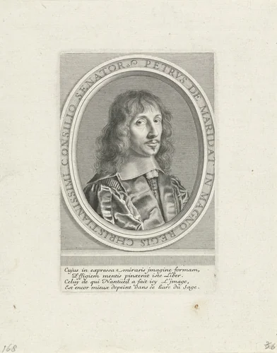 Portret van Pierre de Maridat by Robert Nanteuil, print, 1653