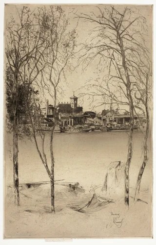 Laburnums and Battersea by Theodore Roussel, print, 1889-1890