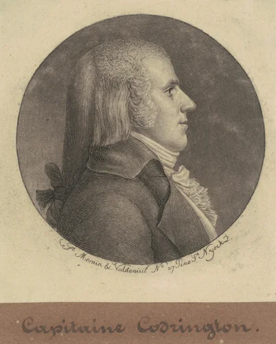 Captain Codrington by Charles B. J. Févret de Saint-Mémin, print, 1796-1797