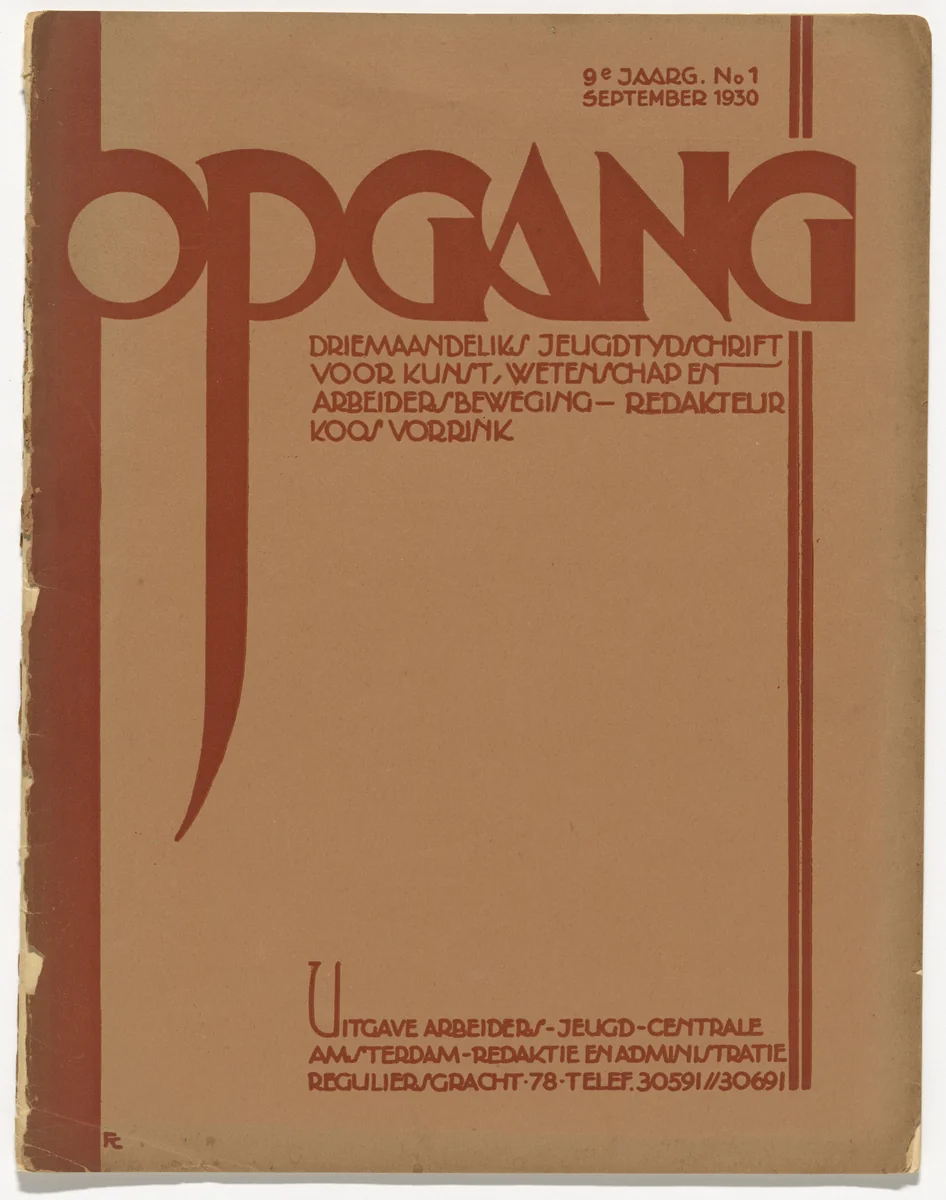 Opgang vol. 9, no. 1 by Fré Cohen, design, 1930