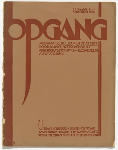 Opgang vol. 9, no. 1 by Fré Cohen, design, 1930