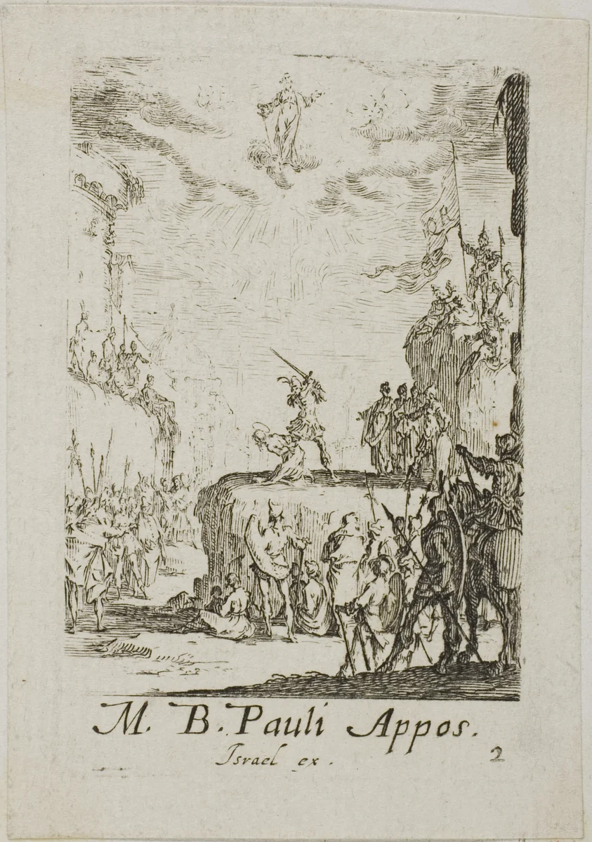 The Martyrdom of Saint Paul, plate two from The Martyrdoms of the Apostles by Jacques Callot, print, 1612-1635